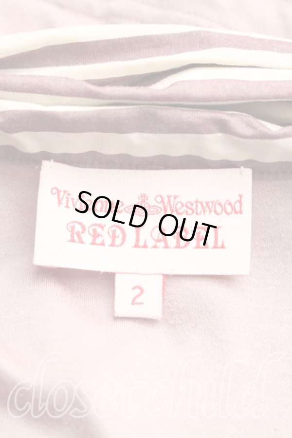 画像3: ヴィヴィアンウエストウッド 中古 / タイフロント五分袖ワンピース 2(9号相当) 紫  H-26-02-01-010-op-IN-ZH (3)