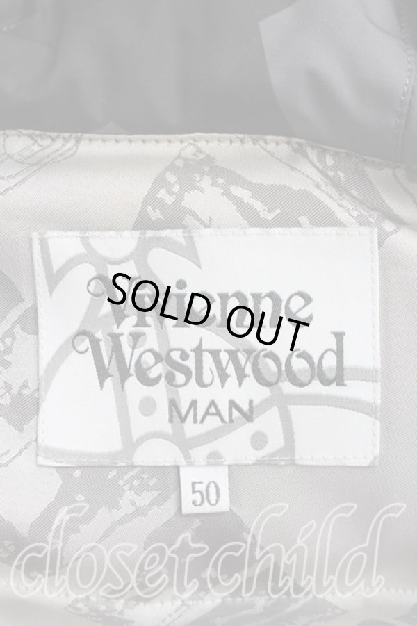 画像3: ヴィヴィアンウエストウッド MAN 中古 / スター柄ダウンジャケット 50（メンズXL相当） 灰ｘ黒  H-26-02-01-011-co-OD-ZH (3)