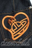画像6: ヴィヴィアンウエストウッド 中古 / ハートオーブ刺繍デニムキュロット 3（11号相当） インディゴ  H-26-02-01-014-pa-OD-ZH (6)