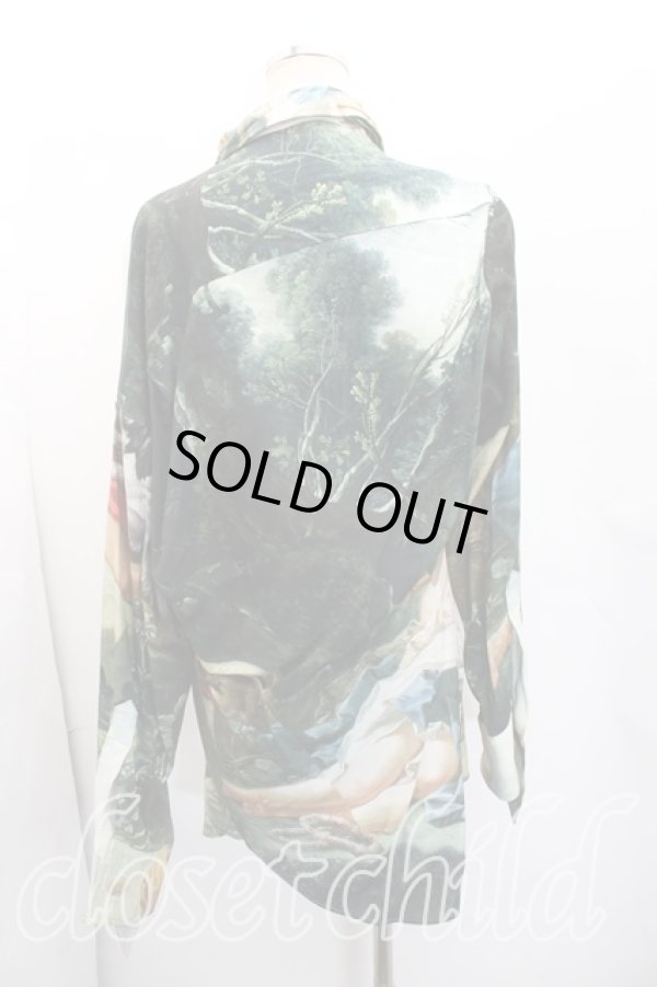 画像2: ヴィヴィアンウエストウッド 中古 / BOUCHER CHAOS シャツ XS カーキ  H-26-02-01-015-bl-OD-ZH (2)