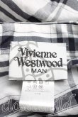 画像3: ヴィヴィアンウエストウッド MAN 中古 / チェックアシンメトリックシャツ FREE 白ｘ黒  H-26-02-08-022-bl-OD-ZH (3)