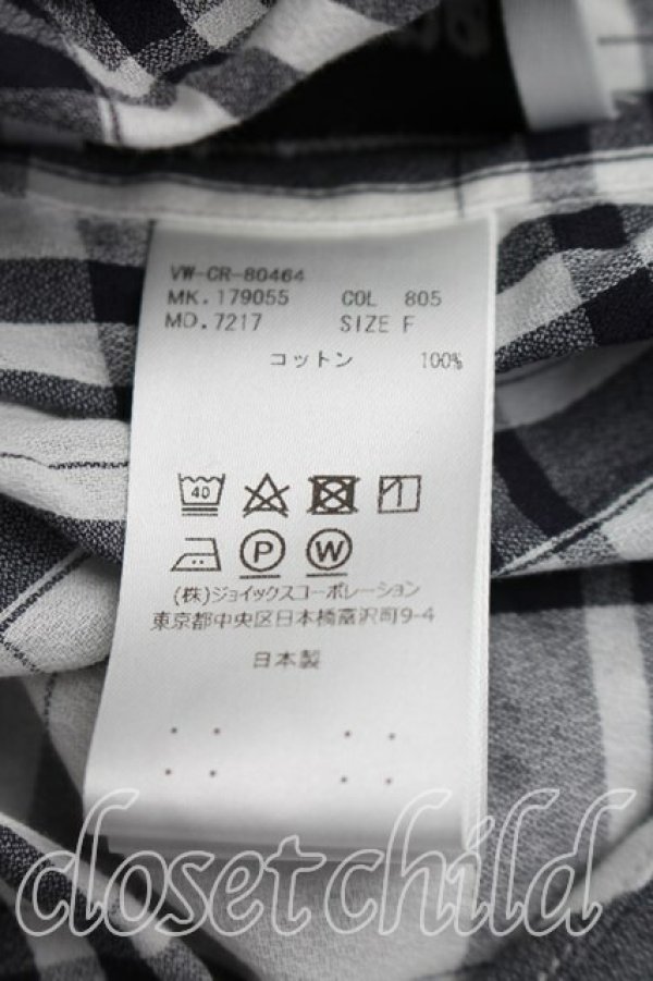 画像4: ヴィヴィアンウエストウッド MAN 中古 / チェックアシンメトリックシャツ FREE 白ｘ黒  H-26-02-08-022-bl-OD-ZH (4)