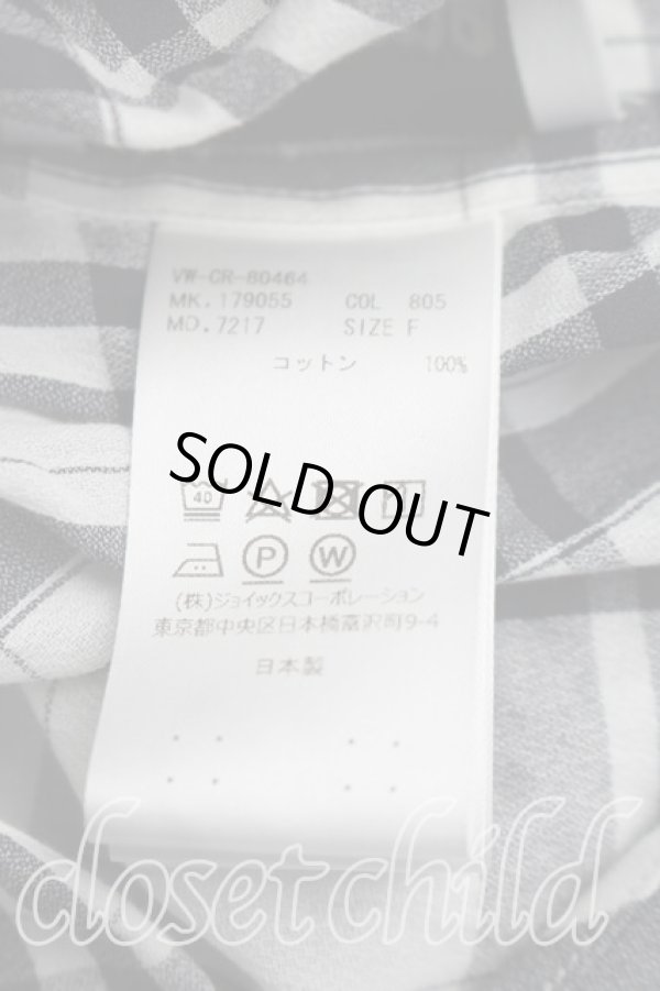 画像4: ヴィヴィアンウエストウッド MAN 中古 / チェックアシンメトリックシャツ FREE 白ｘ黒  H-26-02-08-022-bl-OD-ZH (4)