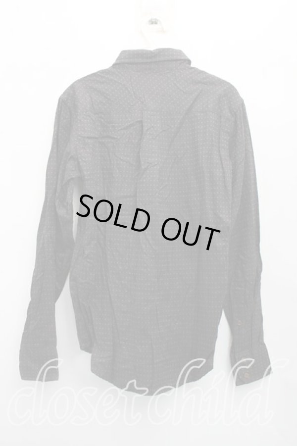 画像2: ヴィヴィアンウエストウッド MAN 中古 / オーブ刺繍ドットシャツ 44（メンズS相当） 茶  H-26-02-08-024-bl-OD-ZH (2)