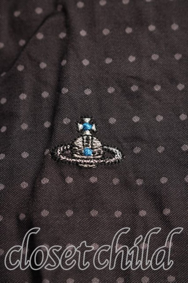 画像5: ヴィヴィアンウエストウッド MAN 中古 / オーブ刺繍ドットシャツ 44（メンズS相当） 茶  H-26-02-08-024-bl-OD-ZH (5)