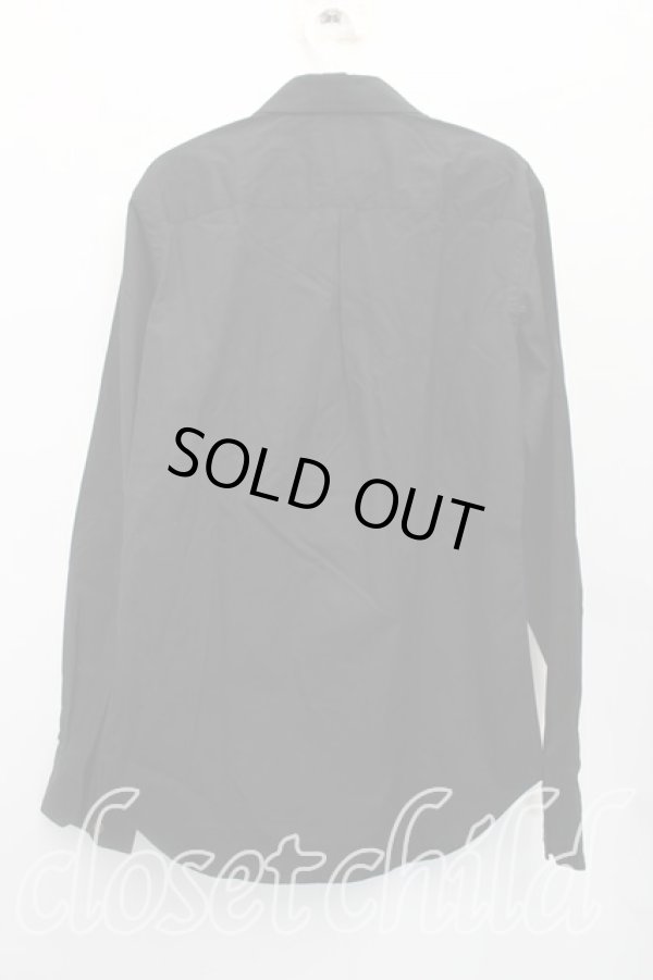 画像2: ヴィヴィアンウエストウッド MAN 中古 / オーブ刺繍クレリックシャツ 44（メンズS相当） 黒  H-26-02-08-026-bl-OD-ZH (2)