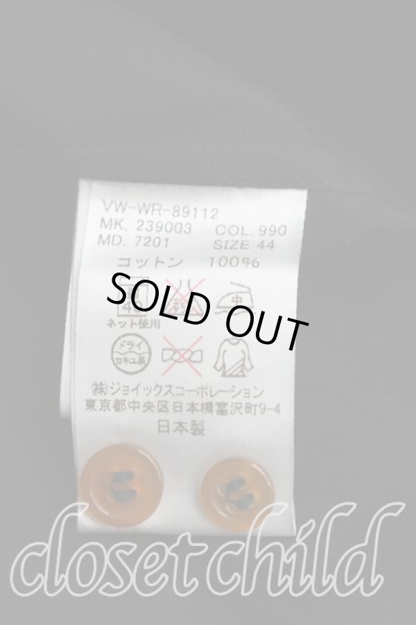 画像4: ヴィヴィアンウエストウッド MAN 中古 / オーブ刺繍クレリックシャツ 44（メンズS相当） 黒  H-26-02-08-026-bl-OD-ZH (4)