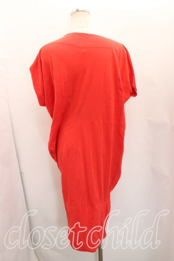 画像2: ヴィヴィアンウエストウッド 中古 / 単色オーブ刺繍ボートネックカットソーワンピ 2（9号相当） オレンジ  H-26-02-08-004-op-OD-ZH (2)
