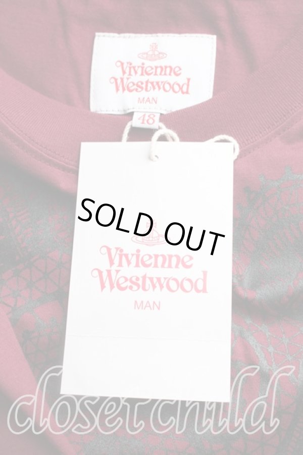画像3: ヴィヴィアンウエストウッド MAN 中古 / LACE TEDDY Tシャツ 48（メンズL相当） エンジ  H-26-02-08-035-ts-OD-ZH (3)