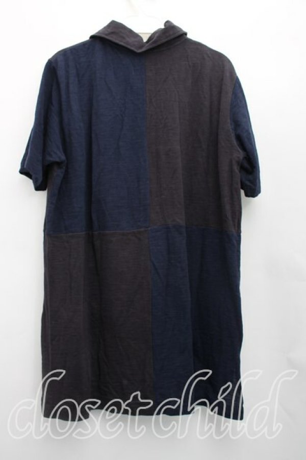 画像2: ヴィヴィアンウエストウッド MAN 中古 / オーブ刺繍バイカラーポロシャツ  茶ｘ紺  H-26-02-08-039-to-OD-ZH (2)