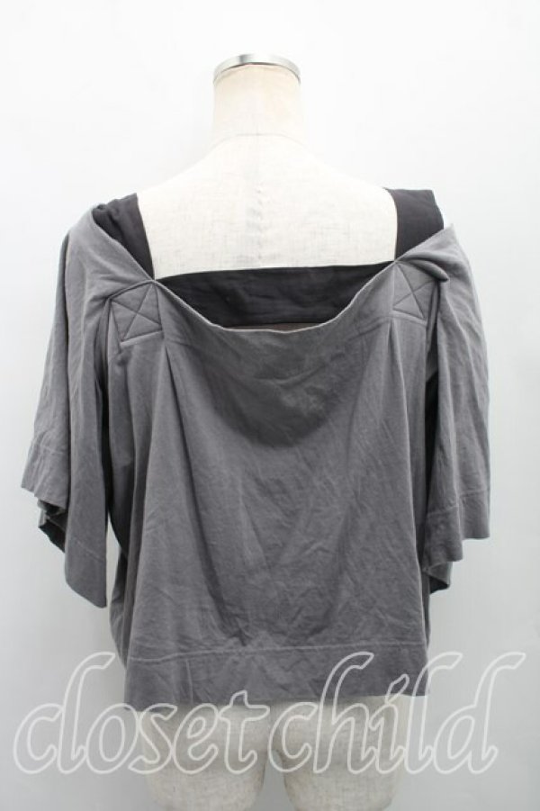 画像2: ANGLOMANIA 中古 / スクエア変形カットソー 38（M相当） 灰  H-26-02-08-043-to-OD-ZH (2)