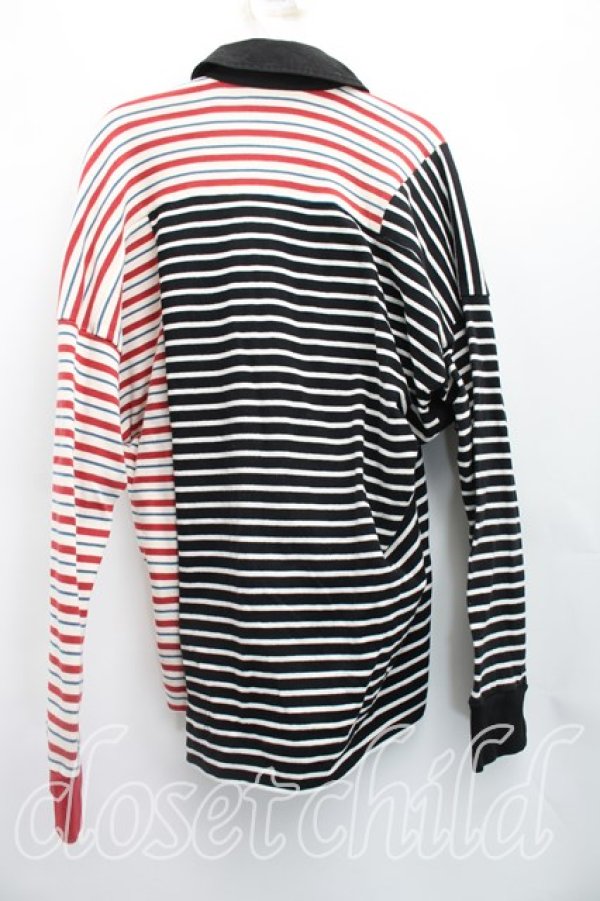 画像2: ヴィヴィアンウエストウッド 中古 / EMBROIDERED PATCH SCRIBBLE CRESTラガーシャツ 00（ワンサイズ） 赤ｘ生成  H-26-02-08-046-to-OD-ZH (2)