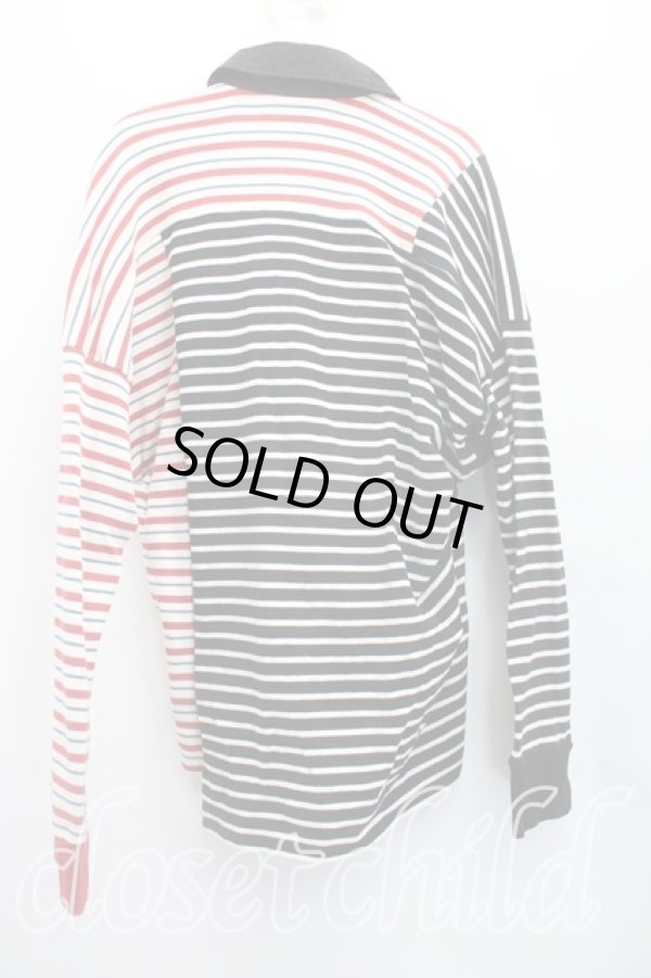 画像2: ヴィヴィアンウエストウッド 中古 / EMBROIDERED PATCH SCRIBBLE CRESTラガーシャツ 00（ワンサイズ） 赤ｘ生成  H-26-02-08-046-to-OD-ZH (2)