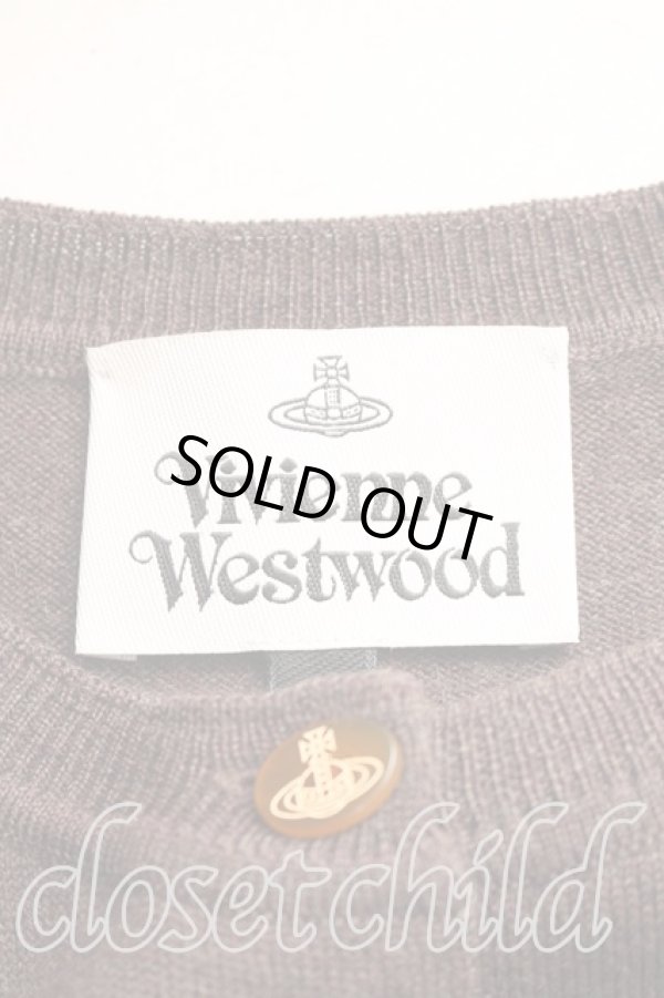 画像3: ヴィヴィアンウエストウッド 中古 / カラーオーブ刺繍カーディガン M 茶  H-26-02-08-047-to-OD-ZH (3)