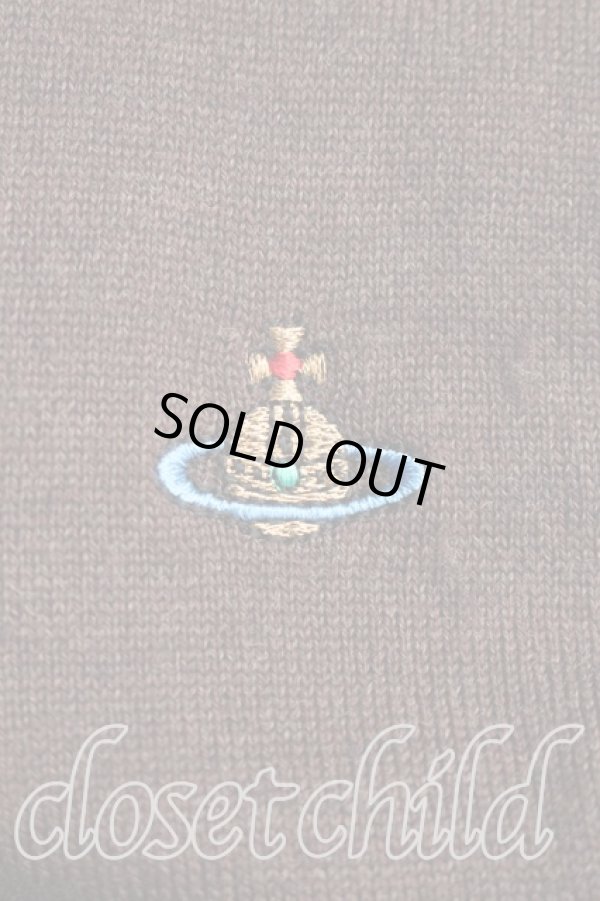 画像6: ヴィヴィアンウエストウッド 中古 / カラーオーブ刺繍カーディガン M 茶  H-26-02-08-047-to-OD-ZH (6)