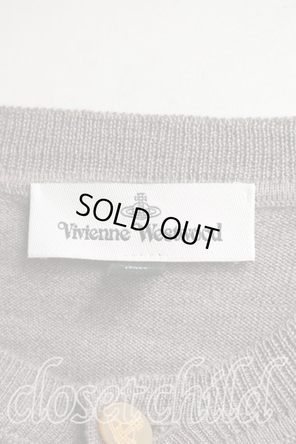 画像3: ヴィヴィアンウエストウッド 中古 / カラーオーブ刺繍カーディガン M 茶  H-26-02-08-049-to-OD-ZH (3)