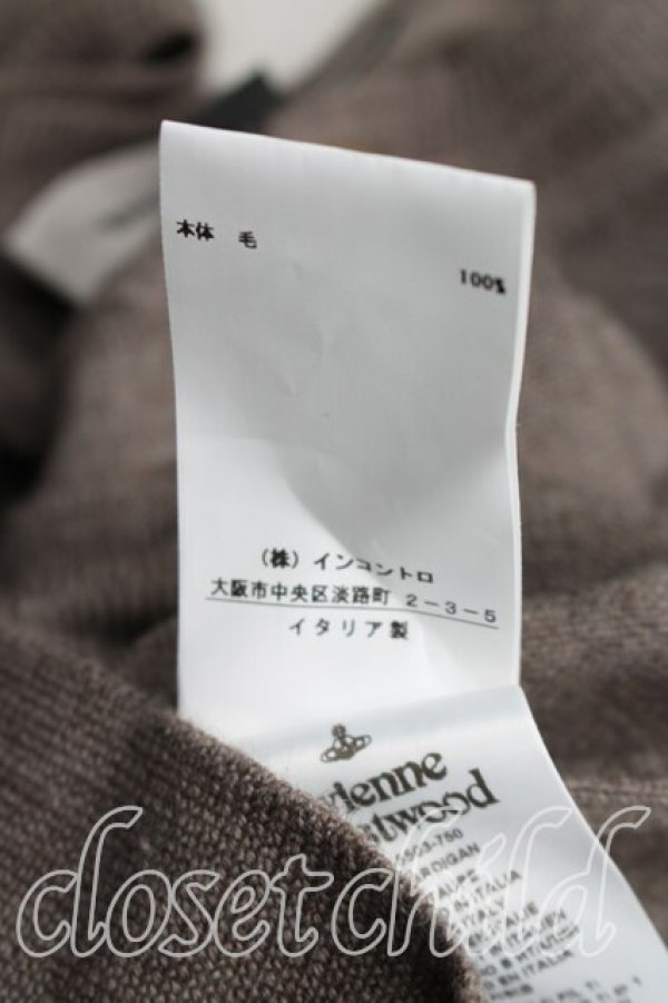 画像5: ヴィヴィアンウエストウッド 中古 / カラーオーブ刺繍カーディガン M 茶  H-26-02-08-049-to-OD-ZH (5)