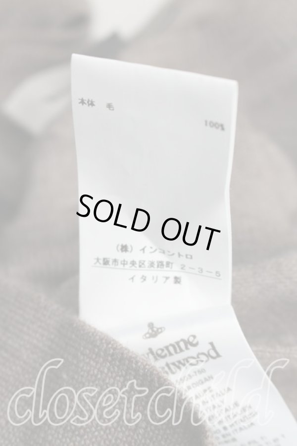 画像5: ヴィヴィアンウエストウッド 中古 / カラーオーブ刺繍カーディガン M 茶  H-26-02-08-049-to-OD-ZH (5)