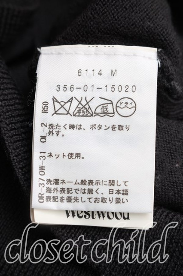 画像4: ヴィヴィアンウエストウッド 中古 / カラーオーブ刺繍カーディガン L 黒  H-26-02-08-051-to-OD-ZH (4)