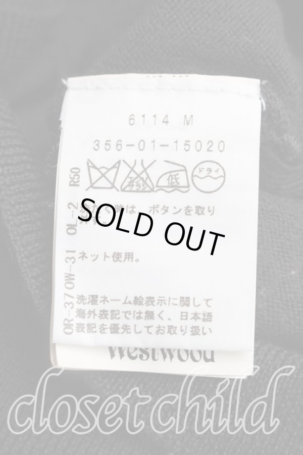 画像4: ヴィヴィアンウエストウッド 中古 / カラーオーブ刺繍カーディガン L 黒  H-26-02-08-051-to-OD-ZH (4)