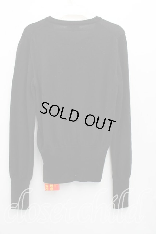 画像2: ヴィヴィアンウエストウッド 中古 / カラーオーブ刺繍カーディガン M 黒  H-26-02-08-052-to-IN-ZH (2)