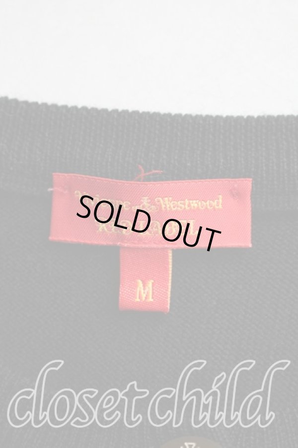 画像3: ヴィヴィアンウエストウッド 中古 / カラーオーブ刺繍カーディガン M 黒  H-26-02-08-052-to-IN-ZH (3)