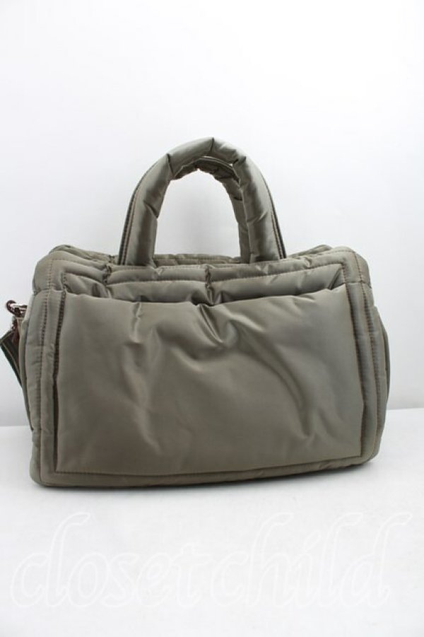 画像2: ヴィヴィアンウエストウッド 中古 / アイダーダウン トートバッグ  カーキ  H-26-02-08-055-ba-OD-ZH (2)