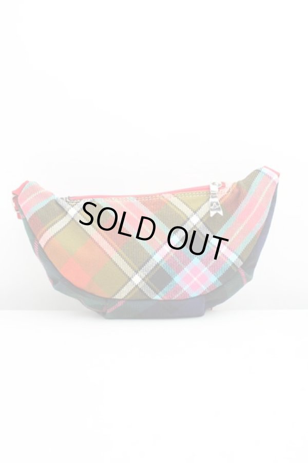 画像2: ヴィヴィアンウエストウッド 中古 / ウィンタータータンウエストポーチ  マルチ  H-26-02-08-057-ba-OD-ZH (2)