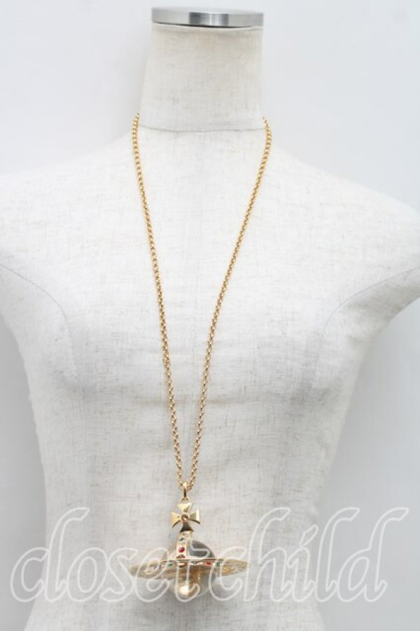 画像5: ヴィヴィアンウエストウッド 中古 / ジャイアントオーブネックレス  ゴールド  H-26-02-08-068-nl-OD-ZH (5)