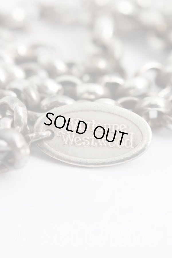 画像4: ヴィヴィアンウエストウッド 中古 / オーブフラワーネックレス  シルバー  H-26-02-08-072-nl-OD-ZH (4)