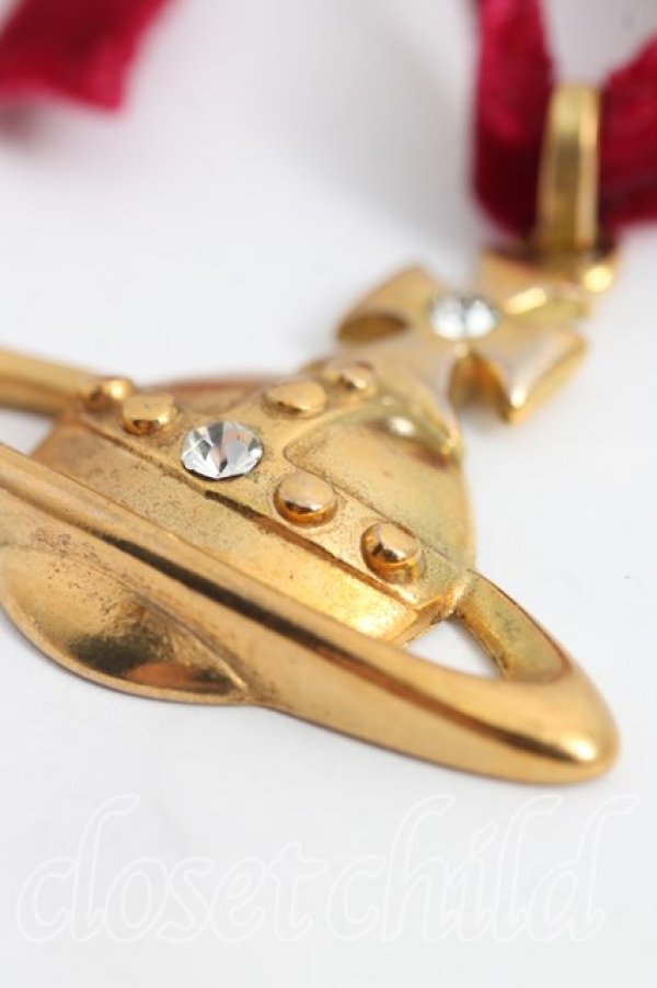 画像4: ヴィヴィアンウエストウッド 中古 / オーブチョーカー  ゴールド  H-26-02-08-074-nl-OD-ZH (4)