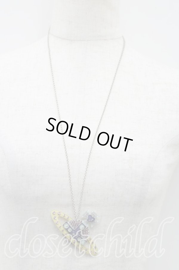 画像5: ヴィヴィアンウエストウッド 中古 / パースペックオーブネックレス  サックス  H-26-02-08-076-nl-OD-ZH (5)