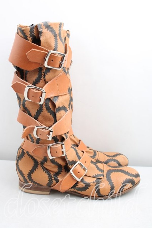 画像4: ヴィヴィアンウエストウッド 中古 / スクイグルパイレーツブーツ UK6位（24.5cm前後） 茶  H-26-02-08-081-sh-OD-ZH (4)