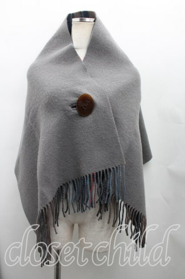 画像2: ヴィヴィアンウエストウッド 中古 / リバーシブルストール  タータン  H-26-02-08-091-gd-OD-ZH (2)