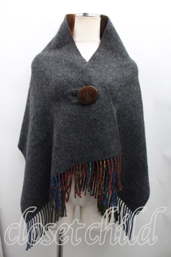 画像2: ヴィヴィアンウエストウッド 中古 / リバーシブルストール  タータン  H-26-02-08-092-gd-OD-ZH (2)