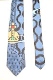 画像2: ヴィヴィアンウエストウッド MAN 中古 / BIGオーブネクタイ  青  H-26-02-08-104-gd-OD-ZH (2)