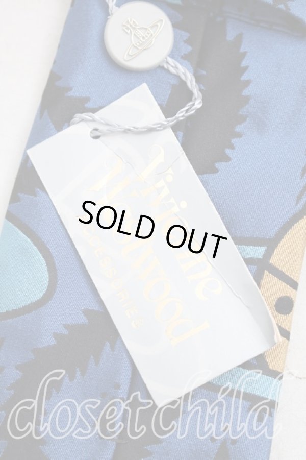 画像3: ヴィヴィアンウエストウッド MAN 中古 / BIGオーブネクタイ  青  H-26-02-08-104-gd-OD-ZH (3)