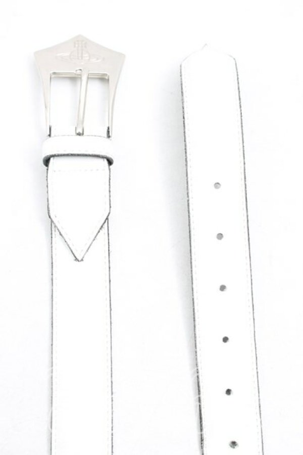 画像2: ヴィヴィアンウエストウッド 中古 / ベーシックベルト  白  H-26-02-08-107-gd-OD-ZH (2)