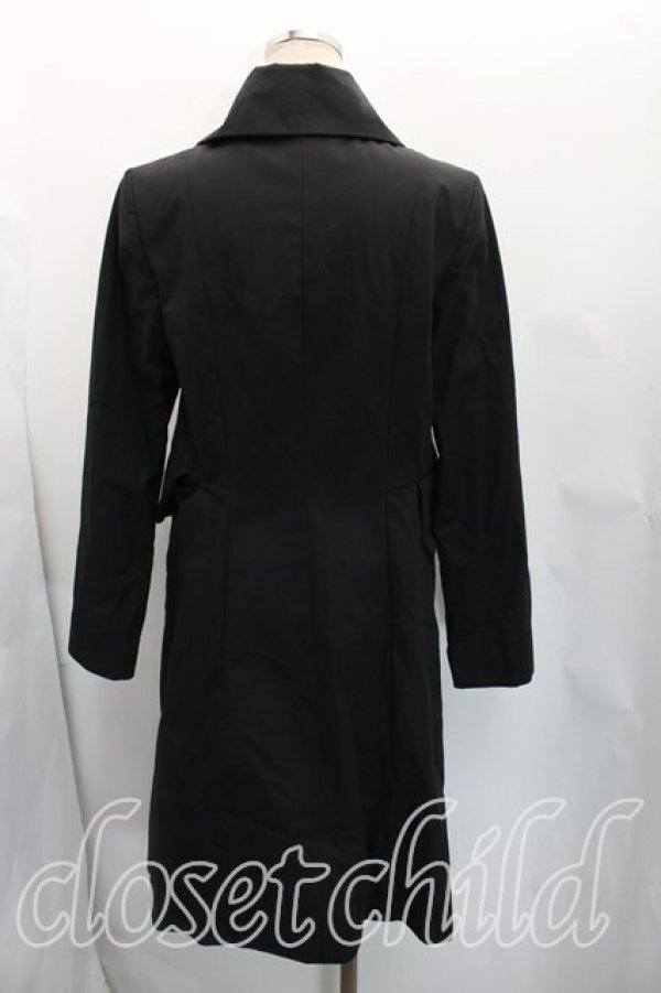 画像2: ヴィヴィアンウエストウッド 中古 / 比翼トレンチコート 2（9号相当） 黒  H-26-02-08-011-co-OD-ZH (2)