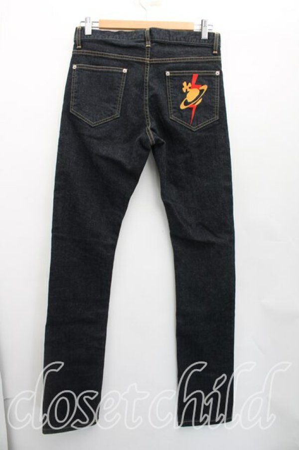 画像2: ヴィヴィアンウエストウッド MAN 中古 / スラッシュオーブスキニーデニム 42（メンズXS相当） インディゴ  H-26-02-08-016-pa-OD-ZH (2)