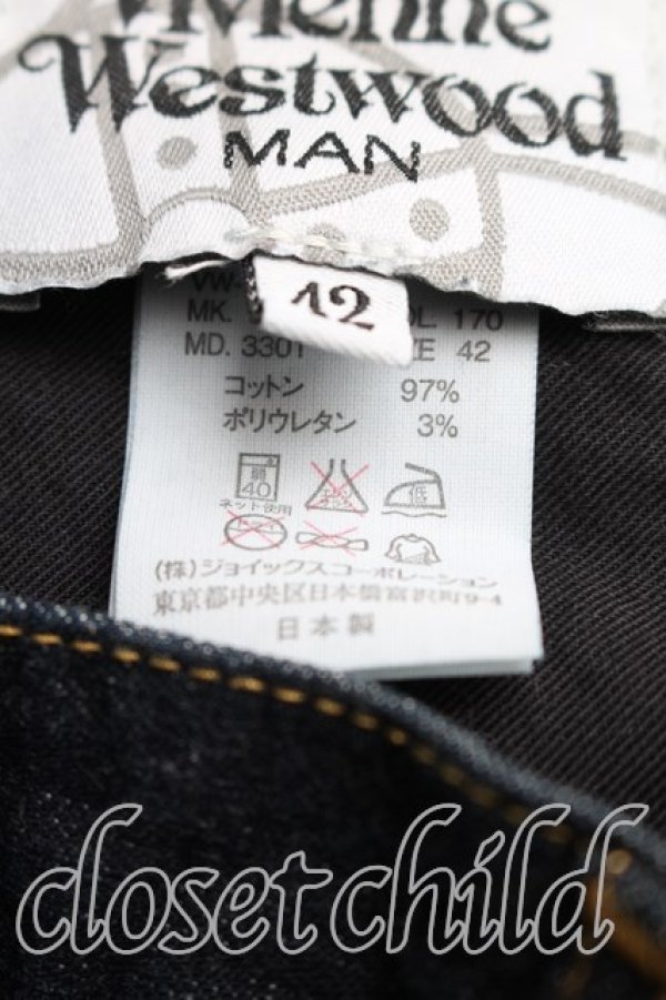 画像4: ヴィヴィアンウエストウッド MAN 中古 / スラッシュオーブスキニーデニム 42（メンズXS相当） インディゴ  H-26-02-08-016-pa-OD-ZH (4)