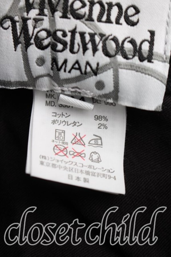 画像4: ヴィヴィアンウエストウッド MAN 中古 / キーptスキニーデニム 44（メンズS相当） 黒  H-26-02-08-018-pa-OD-ZH (4)