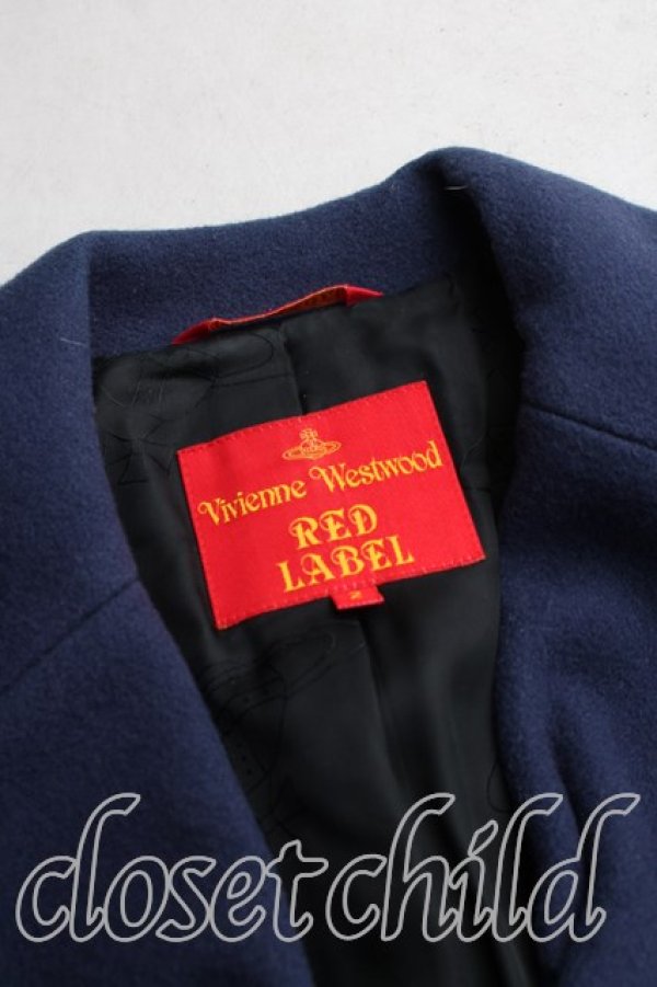 画像6: ヴィヴィアンウエストウッド 中古 / ハート襟コート 2（9号相当） 青  H-26-02-15-019-co-OD-ZH (6)