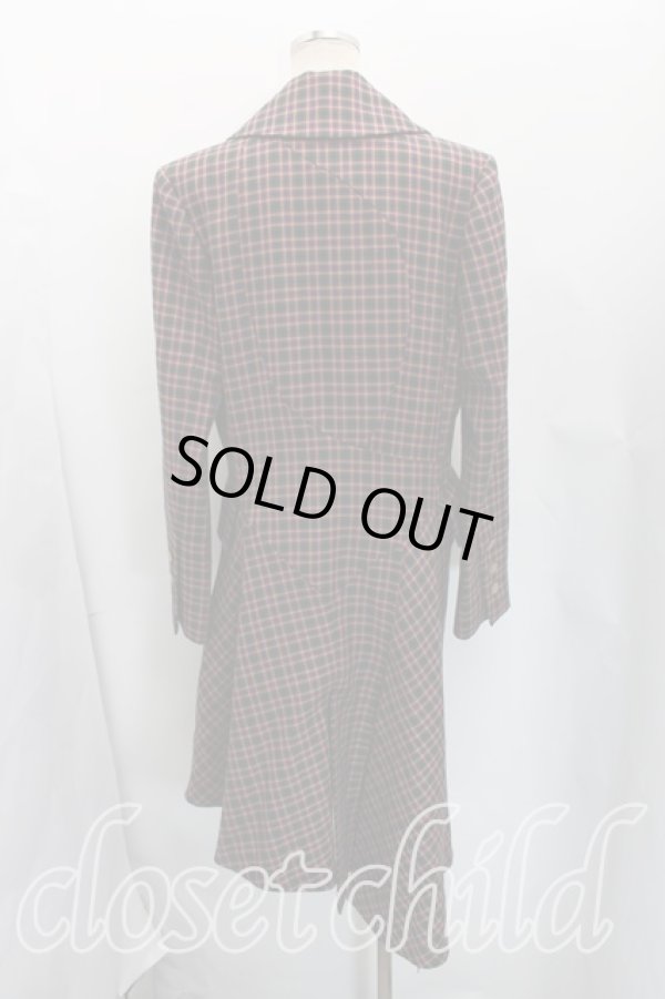 画像2: ヴィヴィアンウエストウッド 中古 / タータンチェックコート 40（9号相当） 緑  H-26-02-15-022-co-OD-ZH (2)