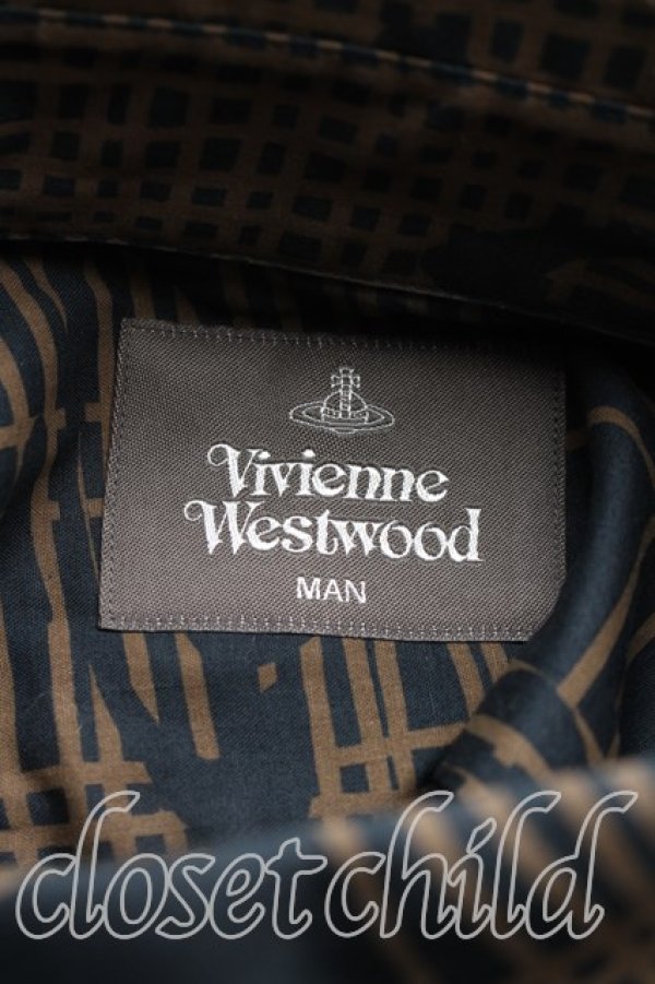 画像3: ヴィヴィアンウエストウッド MAN 中古 / MESSY ORB CHECKアシメシャツ FREE 緑  H-26-02-15-034-bl-OD-ZH (3)