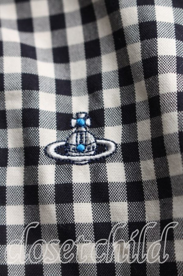 画像5: ヴィヴィアンウエストウッド MAN 中古 / ギンガムチェックアシメシャツ 48（メンズL相当） 黒ｘボルドー  H-26-02-15-035-bl-OD-ZH (5)