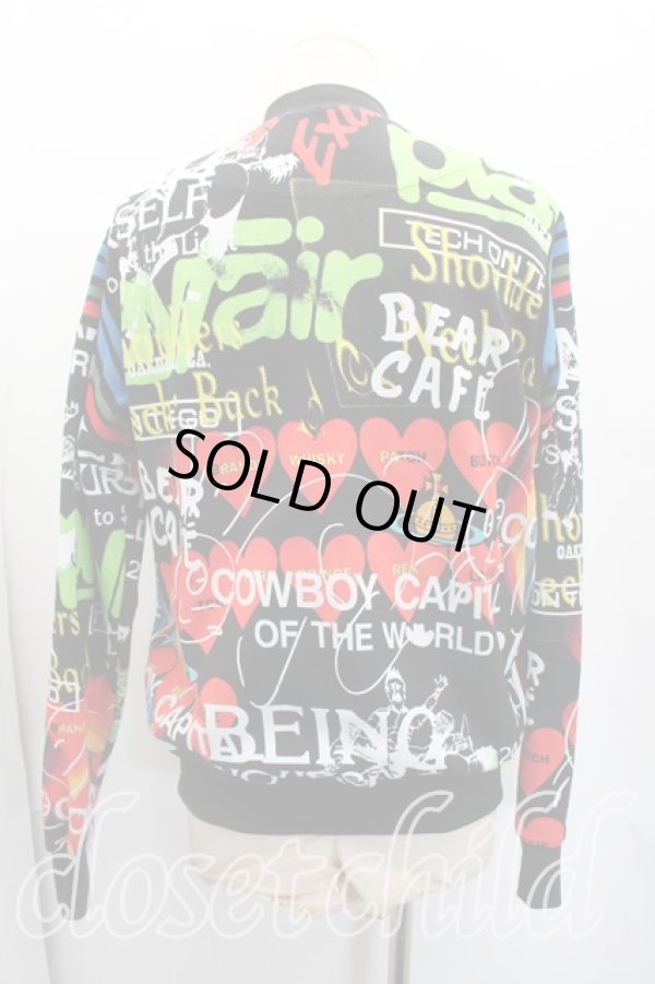 画像2: ヴィヴィアンウエストウッド 中古 / MEANINGLESS　STRIPPEDトラックジャケット M 黒  H-26-02-15-001-jc-OD-ZH (2)