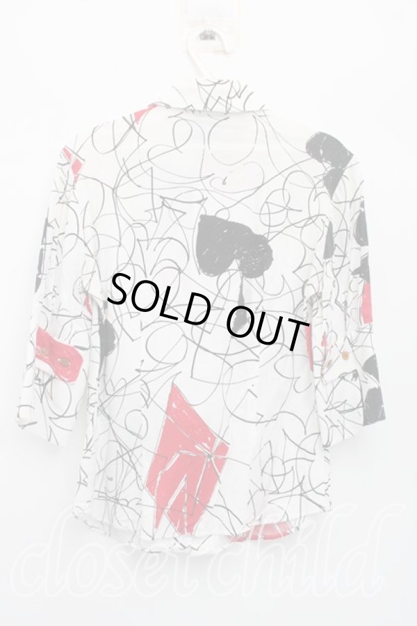 画像2: ヴィヴィアンウエストウッド 中古 / HOUSE OF CARDシャツ 40（9号相当） 白  H-26-02-15-037-bl-OD-ZH (2)