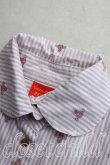 画像6: ヴィヴィアンウエストウッド 中古 / オーブ総柄ストライプシャツ 2（9号相当） 紫  H-26-02-15-038-bl-OD-ZH (6)
