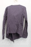 画像2: ヴィヴィアンウエストウッド 中古 / ストライプタイフロントシャツ 2（9号相当） 紺ｘ赤  H-26-02-15-039-bl-OD-ZH (2)